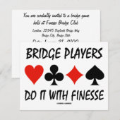 Invitation Les Joueurs De Pont Le Font Avec Des Costumes De Q (Devant / Derrière)