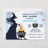 Invitation Les jumeaux brassent la sorcière de douche Hallowe (Devant)