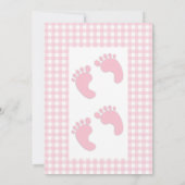 Invitation Les jumeaux roses arrosent l'invitation de douche (Dos)