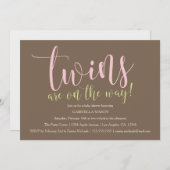 Invitation Les Jumeaux Sont En Route | Filles (Devant / Derrière)