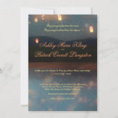 Invitation Les lanternes de souhait d'amour ajoutent votre (Dos)