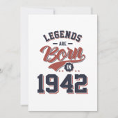 Invitation Les légendes sont nées en 1942 Cadeau d'anniversai (Devant)