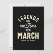 Invitation Les légendes sont nées en Mars - Mars Anniversaire (Devant)