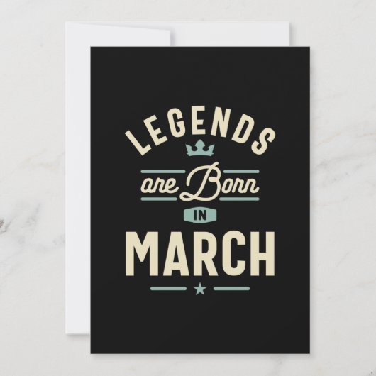 Invitation Les légendes sont nées en Mars - Mars Anniversaire (Devant)
