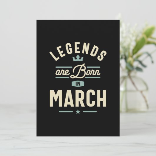 Invitation Les légendes sont nées en Mars - Mars Anniversaire (Debout devant)