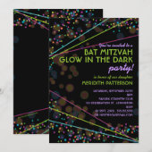 Invitation Les lumières du Bat mitzvah dans la fête des ténèb (Devant / Derrière)