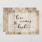 Invitation Les lumières du bois Brown arrivent sur le panneau (Devant / Derrière)