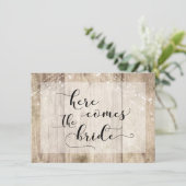 Invitation Les lumières du bois Brown arrivent sur le panneau (Debout devant)