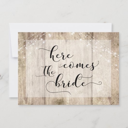 Invitation Les lumières du bois Brown arrivent sur le panneau (Devant)