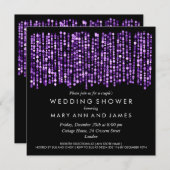 Invitation Les lumières violettes modernes Wedding showers de (Devant / Derrière)