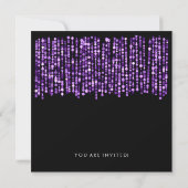 Invitation Les lumières violettes modernes Wedding showers de (Dos)