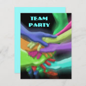 INVITATION LES MAINS DE NEON RETROUVENT L'INVITATION À LA FÊT (Devant / Derrière)