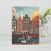 Invitation Les maisons du canal d'Amsterdam (Debout devant)