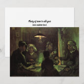Invitation Les Mangeurs de pommes de terre de Vincent van Gog (Devant / Derrière)