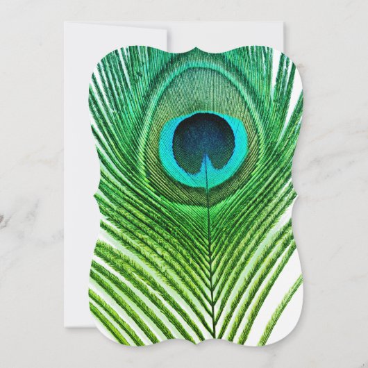 Invitation Les Mariages de Peacock ont une coutume bleue vert (Dos)
