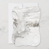 Invitation Les mariées en diamant de cristal blanc habillent  (Dos)