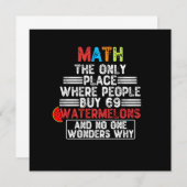 Invitation Les Maths Le Seul Endroit Où Les Gens Achètent - L (Devant / Derrière)
