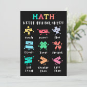 Invitation Les maths vous gardent en équilibre (Debout devant)