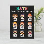 Invitation Les maths vous maintiennent en équilibre (Debout devant)
