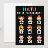 Invitation Les maths vous maintiennent en équilibre (Devant / Derrière)