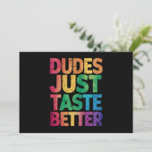 Invitation Les mecs ont juste meilleur goût, Gay Pride en dé (Debout devant)