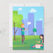 Invitation Les Médias Sociaux Dans Le Parc (Devant)