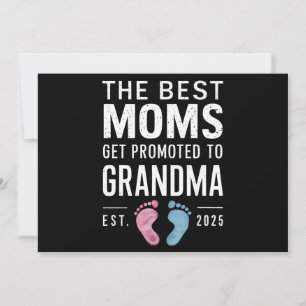 Invitation Les meilleures mamans sont promues grand-mère Tabl