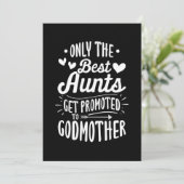 Invitation Les meilleures tantes sont promues marraine (Debout devant)