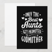 Invitation Les meilleures tantes sont promues marraine (Devant / Derrière)