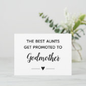 Invitation Les meilleures tantes sont promues marraine (Debout devant)