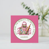 Invitation Les mignons enfants à la cuisine fête d'anniversai (Debout devant)