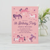 Invitation Les mignons poneys (Debout devant)