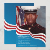 Invitation Les militaires patriotes de bannière envoient (Devant / Derrière)