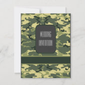 Invitation Les militaires verts camouflent le mariage (Dos)