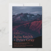 Invitation Les Montagnes Rouges Rustiques Sauvez L'Invitation (Devant)