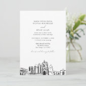 Invitation Les monuments modernes de San Diego Mariage noir e (Debout devant)