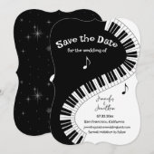 Invitation Les musiciens créatifs Les clés de piano Sauvez la (Devant / Derrière)