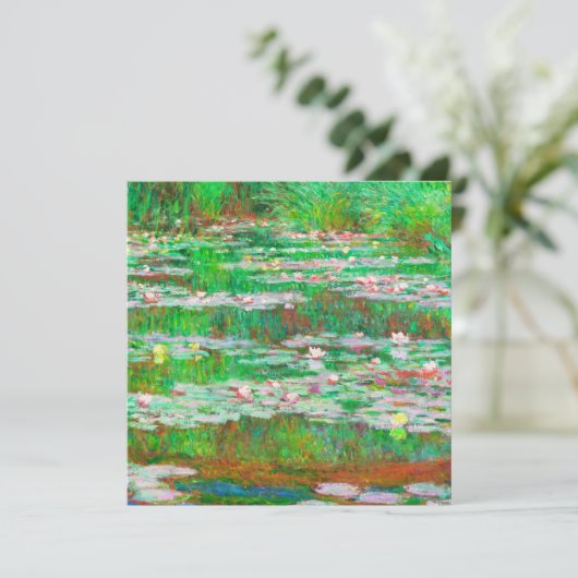 Invitation Les nénuphars de Monet (Debout devant)