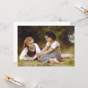 Invitation Les Noisettes : Jeunes Filles cueillant des noiset