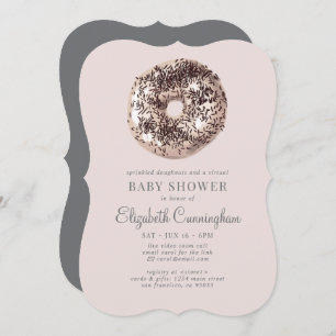 Invitation Les noix de Doughnut parsemées et un Baby shower v