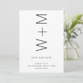 INVITATION LES NOMS MODERNES DE MONOGRAMME INTÉGRENT LA DATE (Debout devant)