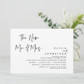 Invitation Les nouveaux Monsieur et Madame, Fête de Mariage e (Debout devant)