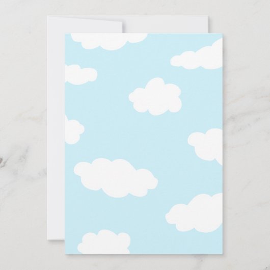 Invitation Les nuages arc-en-ciel rose Fêtons le Diplôme (Dos)