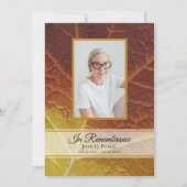 Invitation Les nuances de l'automne Mémorial Anniversaire de  (Devant)