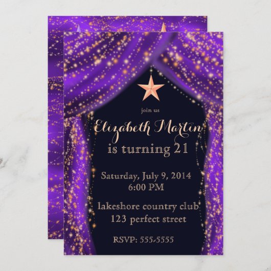 Invitation Les Nuits Arabes (Devant / Derrière)