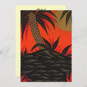 Invitation Les nuits tropicales polynésiennes de Tiki à Luau (Devant / Derrière)