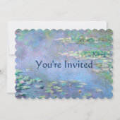 Invitation Les Nympheas Water Lilies Monet Fine Art Mariage (Devant)