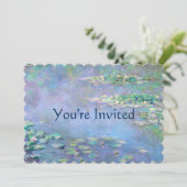 Invitation Les Nympheas Water Lilies Monet Fine Art Mariage (Debout devant)