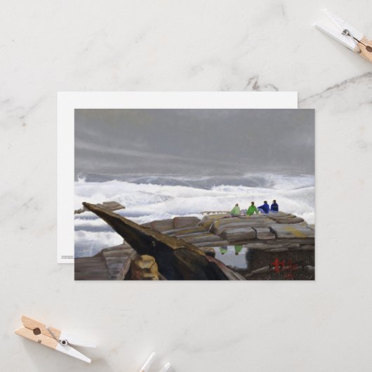 Invitation Les Observateurs de Vagues (Devant/Arrière en situation)