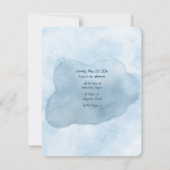 Invitation Les oiseaux bleus dans une couronne de Fête des ma (Dos)